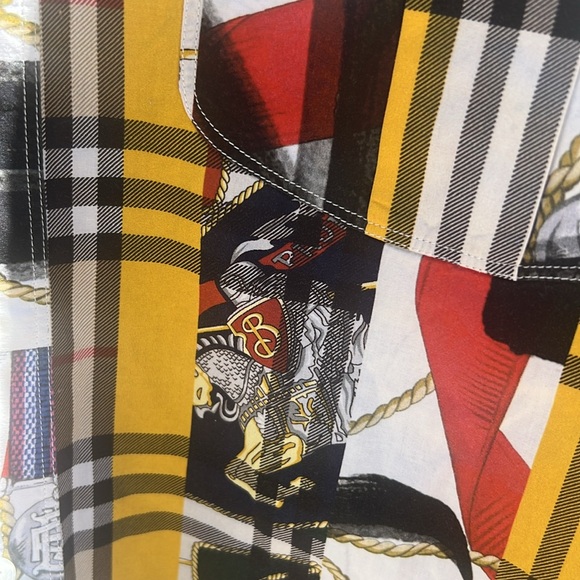Burberry London Chester Mixed Printed Button Shirt.size Xl.💛 - Picture 11 of 16